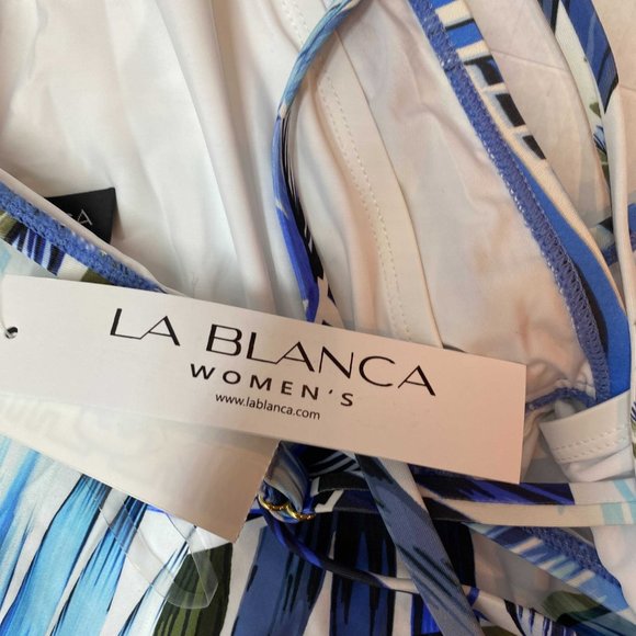 NWT La Blanca Two Cool Printed One Piece Plus Size Swimsuit - Picture 6 of 6